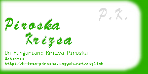 piroska krizsa business card